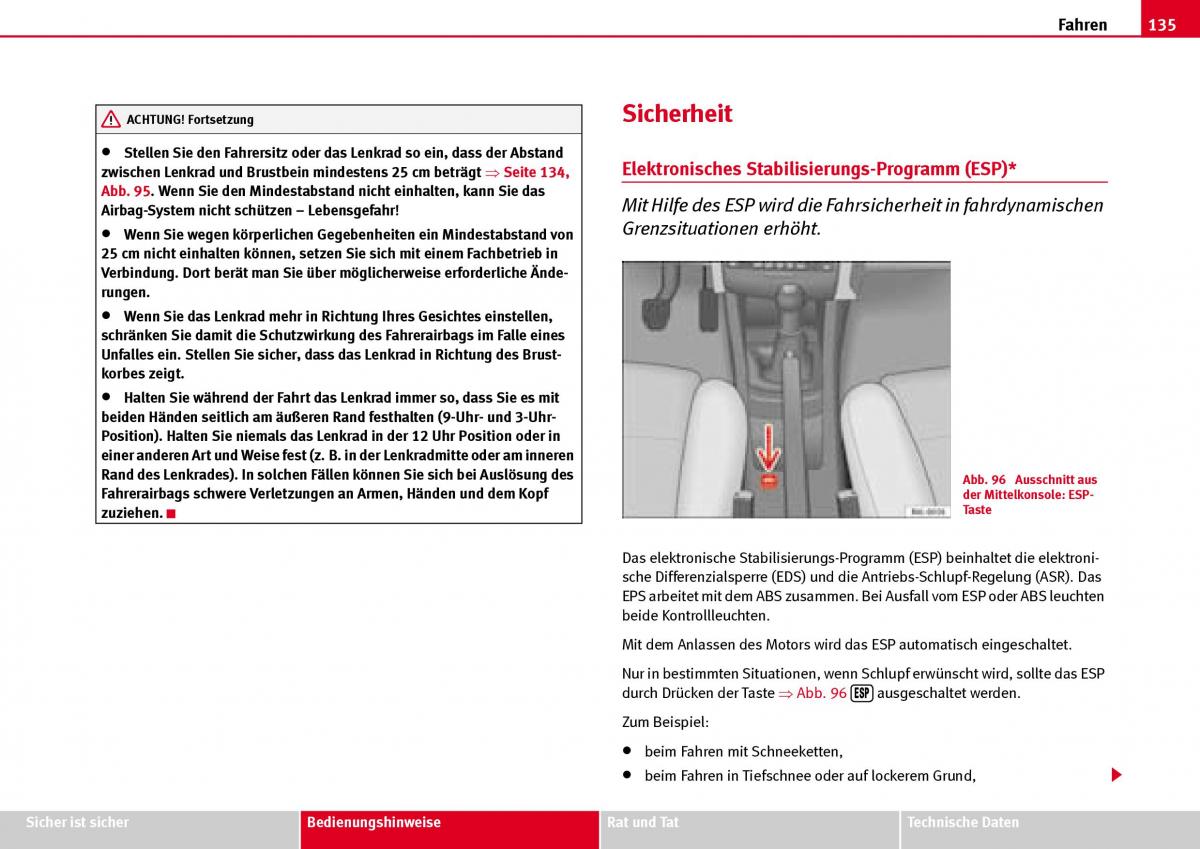 Seat Ibiza III 3 Handbuch / page 137