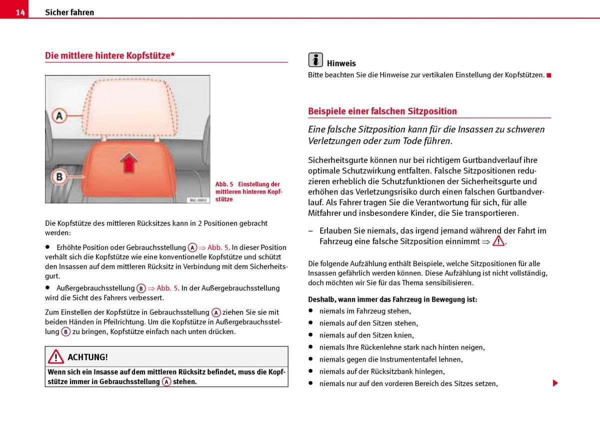 Seat Ibiza III 3 Handbuch / page 16