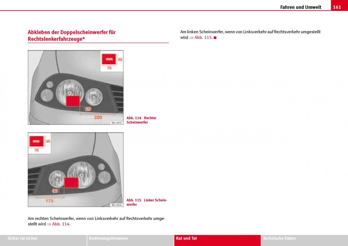 Seat Ibiza III 3 Handbuch / page 163