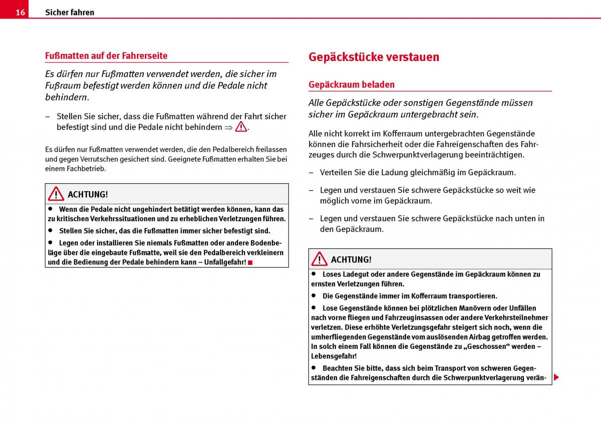 Seat Ibiza III 3 Handbuch / page 18