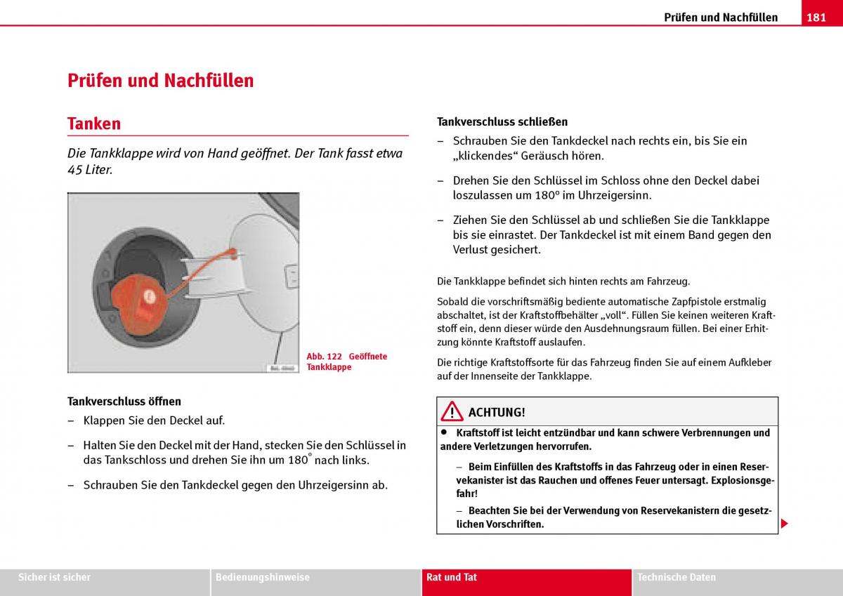 Seat Ibiza III 3 Handbuch / page 183