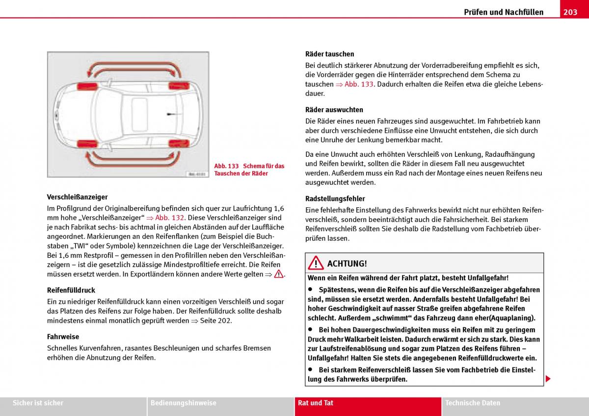 Seat Ibiza III 3 Handbuch / page 205