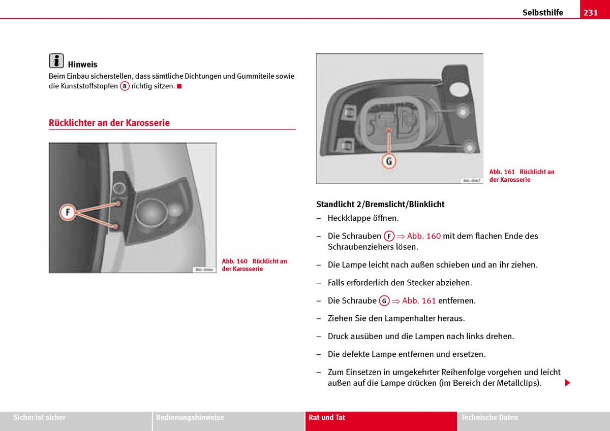 Seat Ibiza III 3 Handbuch / page 233