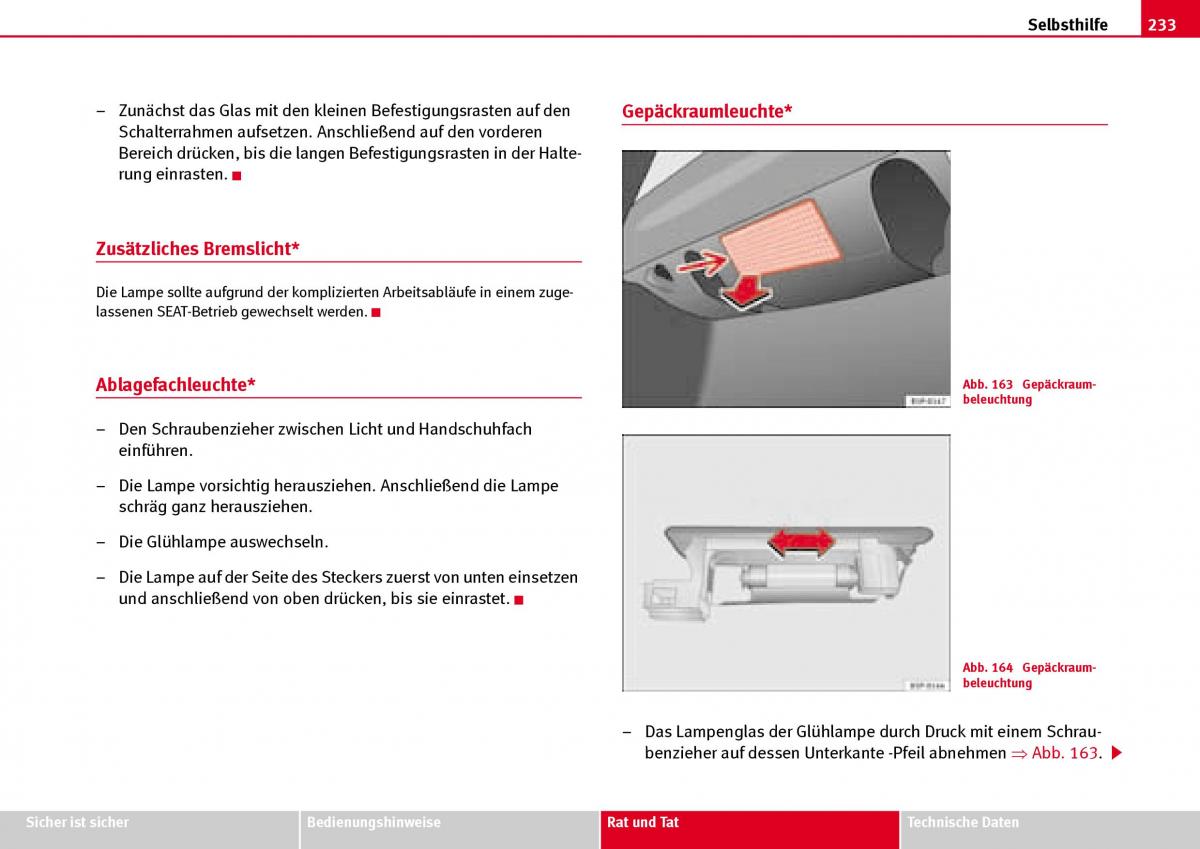 Seat Ibiza III 3 Handbuch / page 235