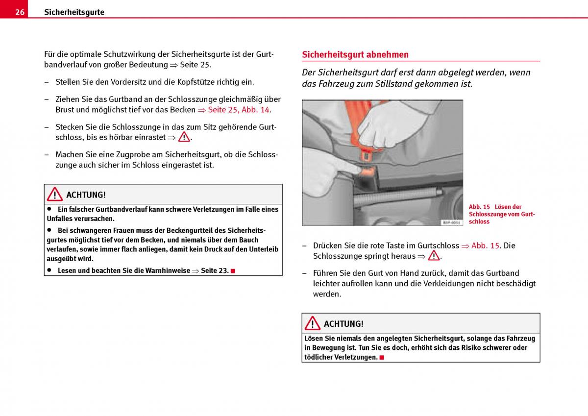 Seat Ibiza III 3 Handbuch / page 28