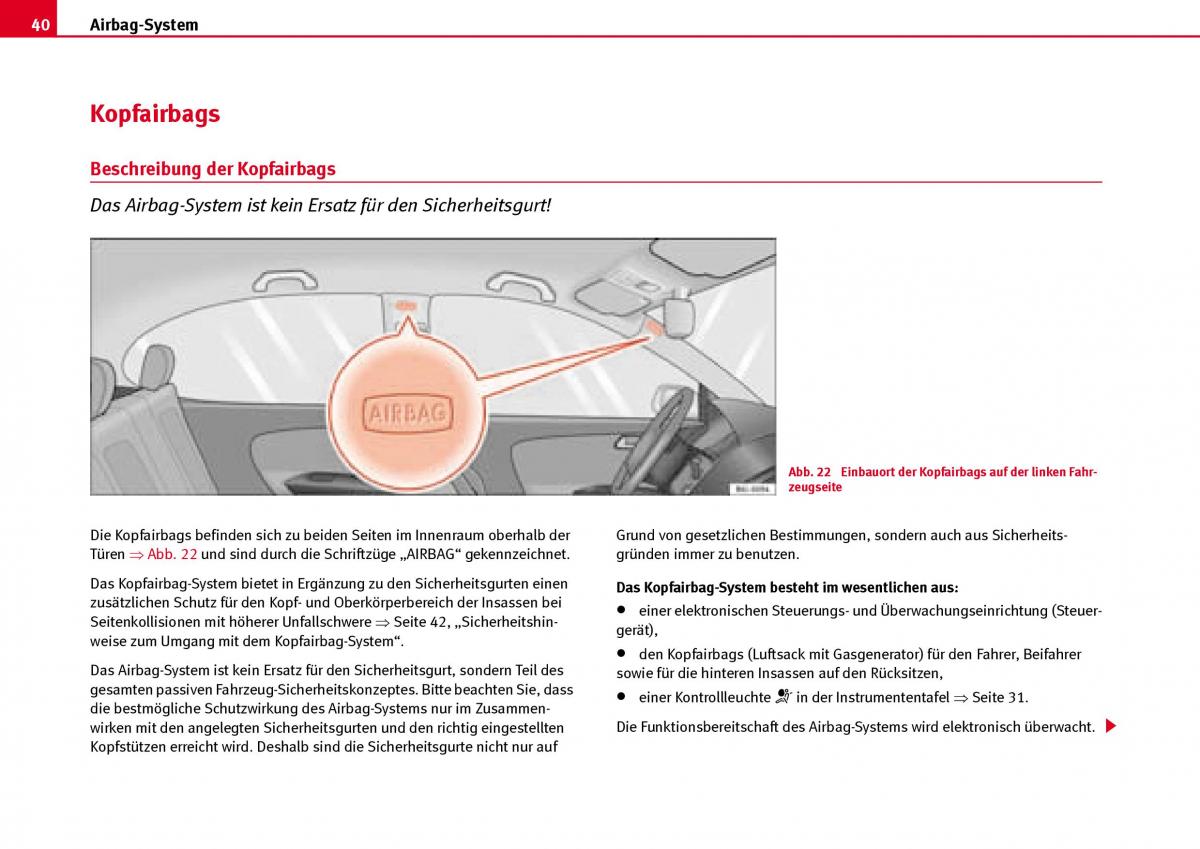 Seat Ibiza III 3 Handbuch / page 42