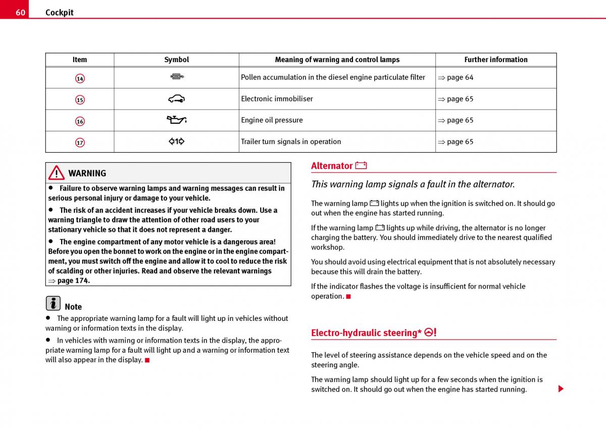 Seat Ibiza III 3 owners manual / page 62