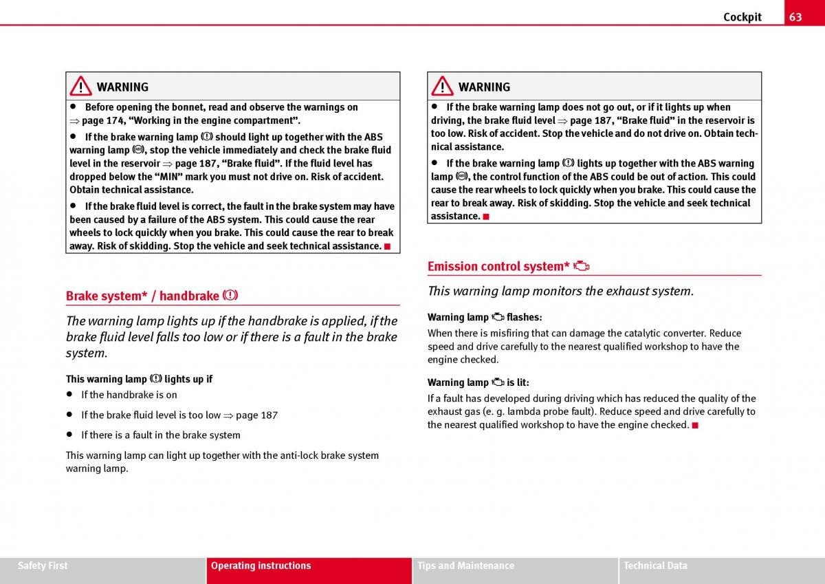 Seat Ibiza III 3 owners manual / page 65