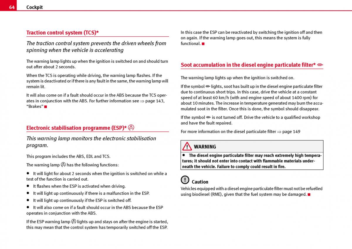 Seat Ibiza III 3 owners manual / page 66