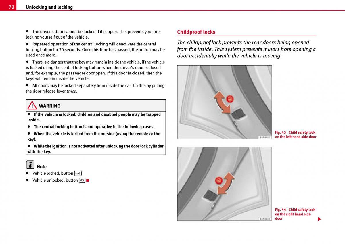 Seat Ibiza III 3 owners manual / page 74