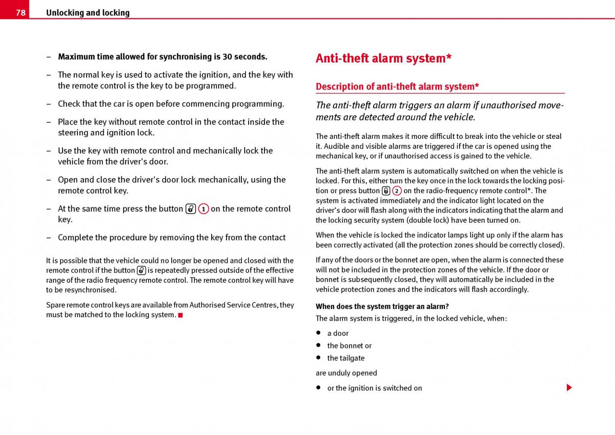 Seat Ibiza III 3 owners manual / page 80