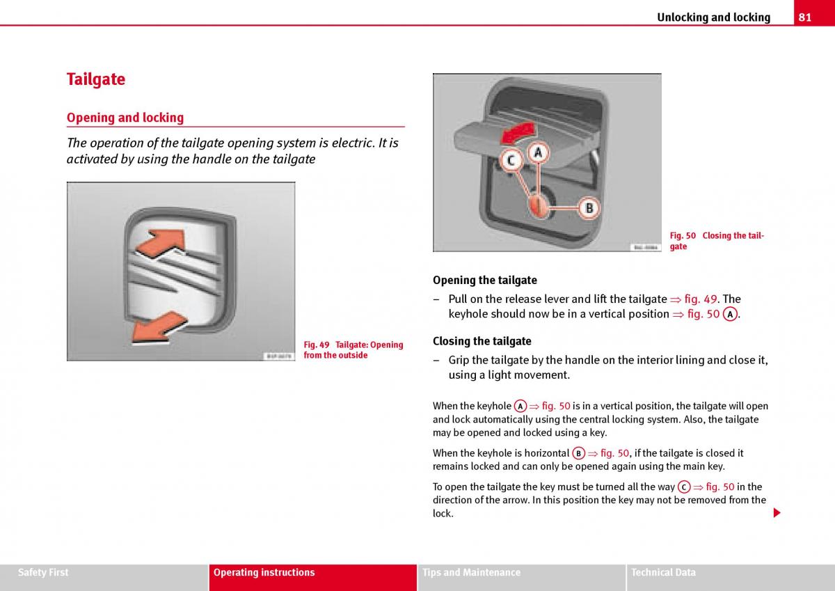 Seat Ibiza III 3 owners manual / page 83