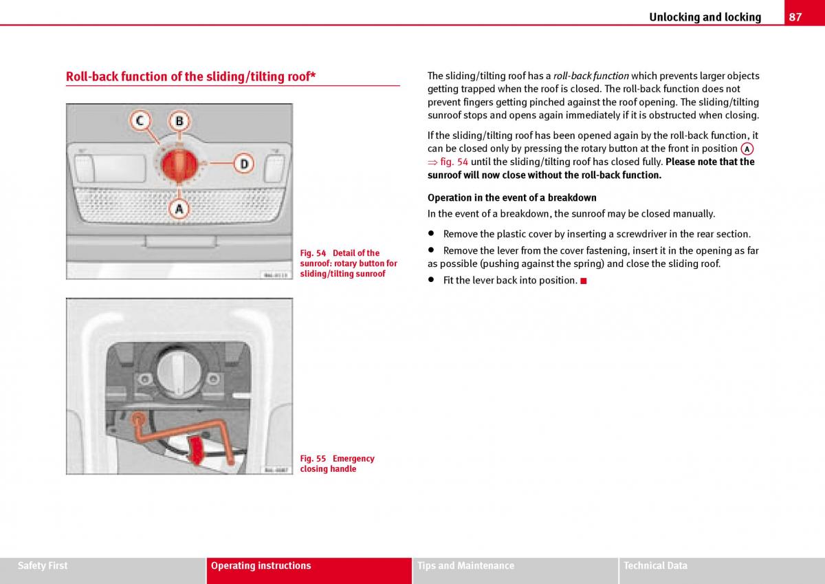 Seat Ibiza III 3 owners manual / page 89