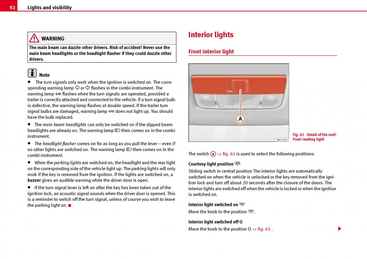 Seat Ibiza III 3 owners manual / page 94