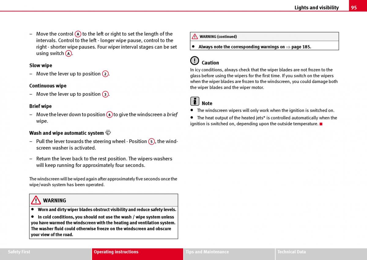 Seat Ibiza III 3 owners manual / page 97