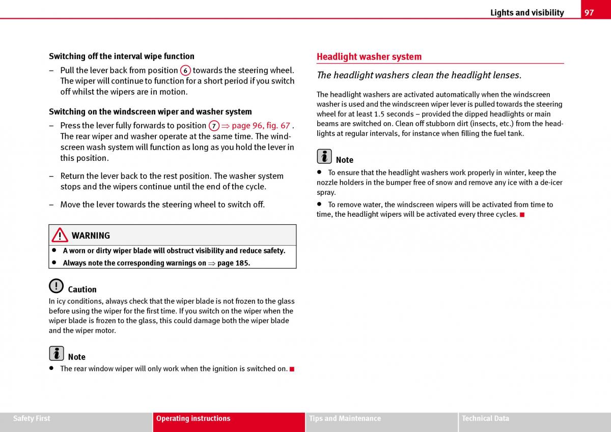 Seat Ibiza III 3 owners manual / page 99