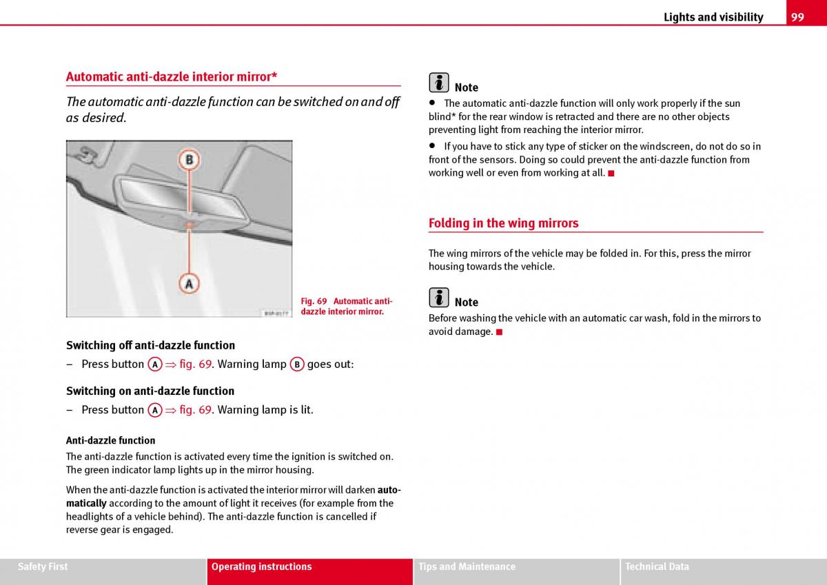 Seat Ibiza III 3 owners manual / page 101