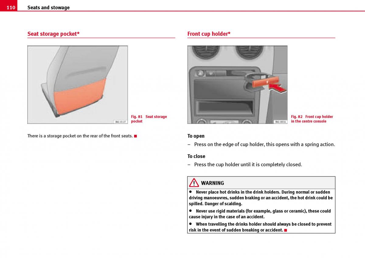 Seat Ibiza III 3 owners manual / page 112