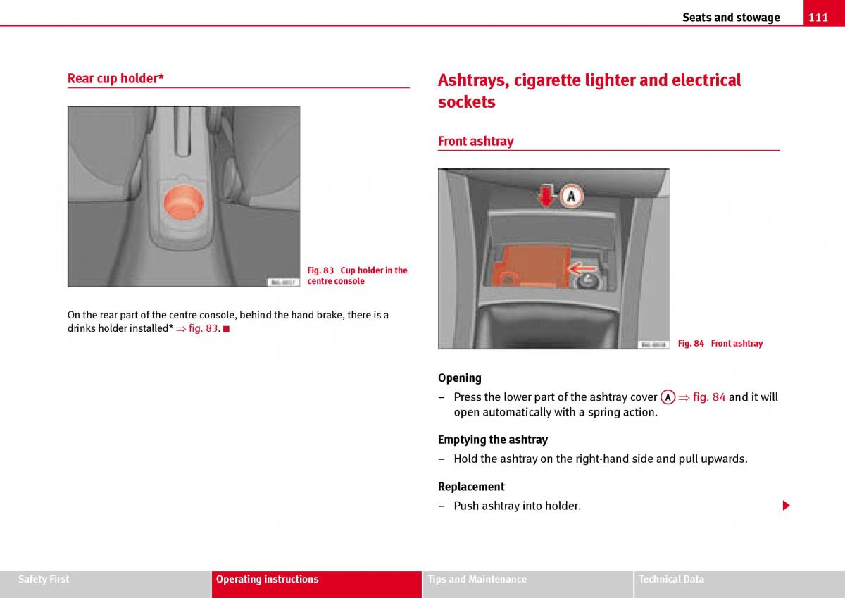 Seat Ibiza III 3 owners manual / page 113