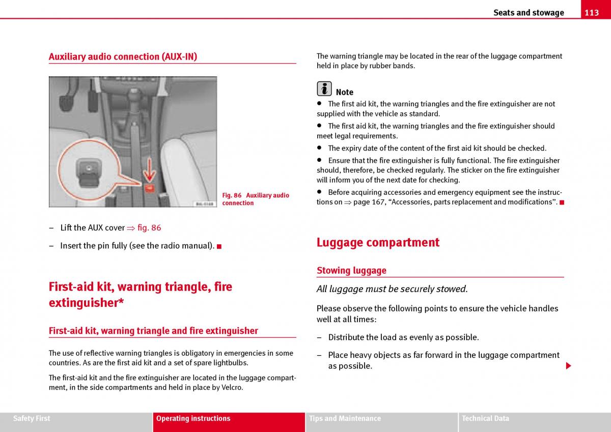 Seat Ibiza III 3 owners manual / page 115