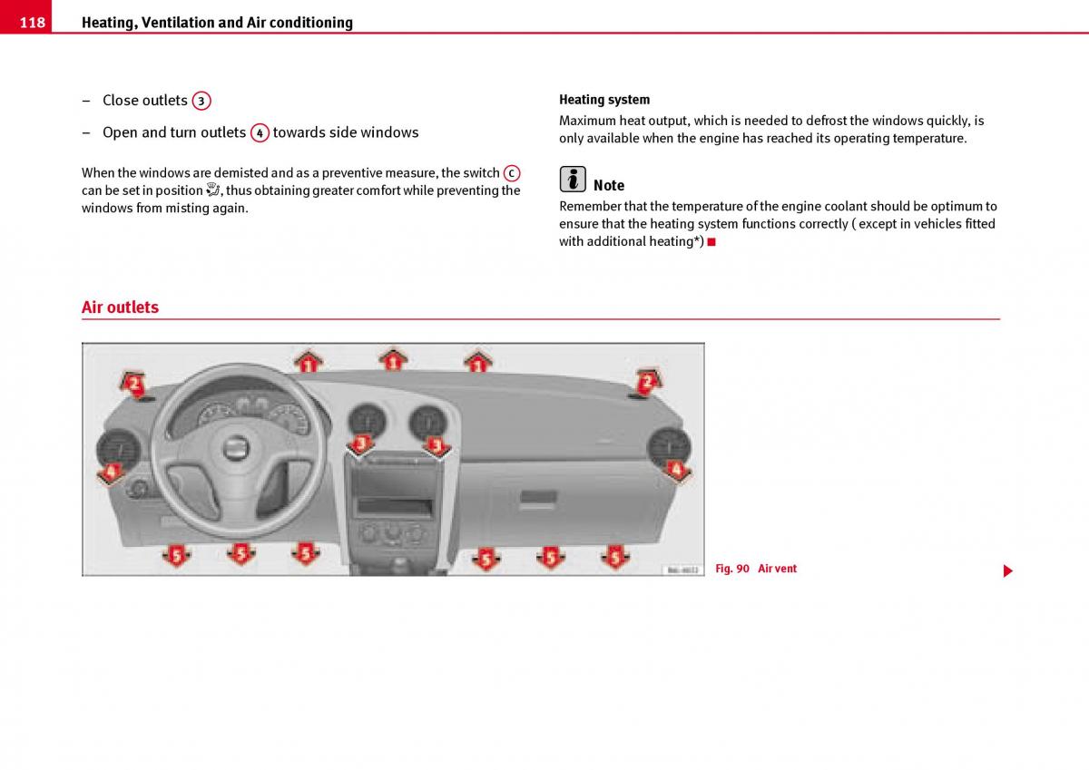 Seat Ibiza III 3 owners manual / page 120