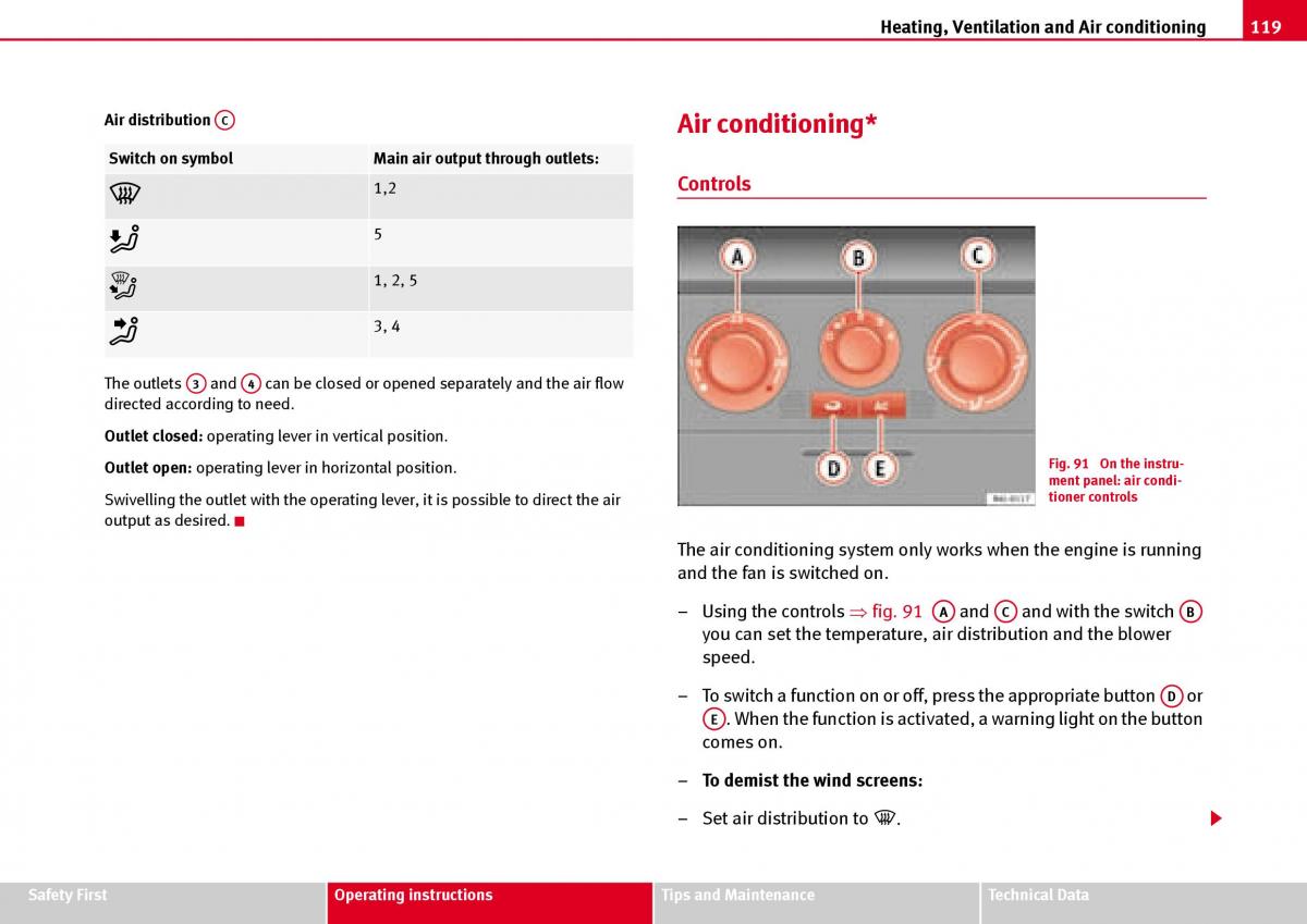 Seat Ibiza III 3 owners manual / page 121