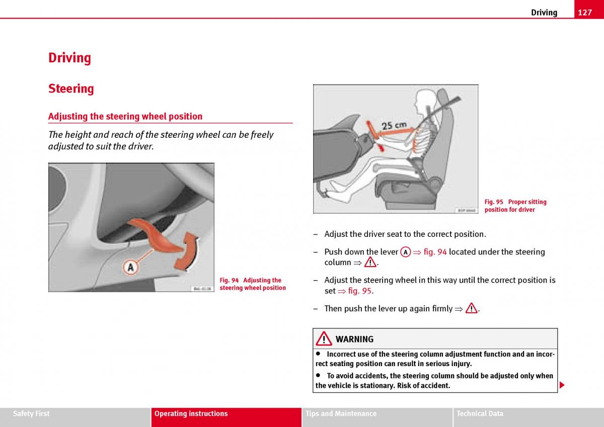 Seat Ibiza III 3 owners manual / page 129