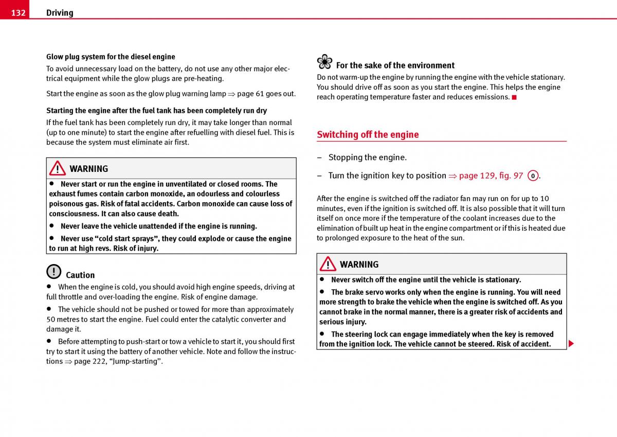 Seat Ibiza III 3 owners manual / page 134