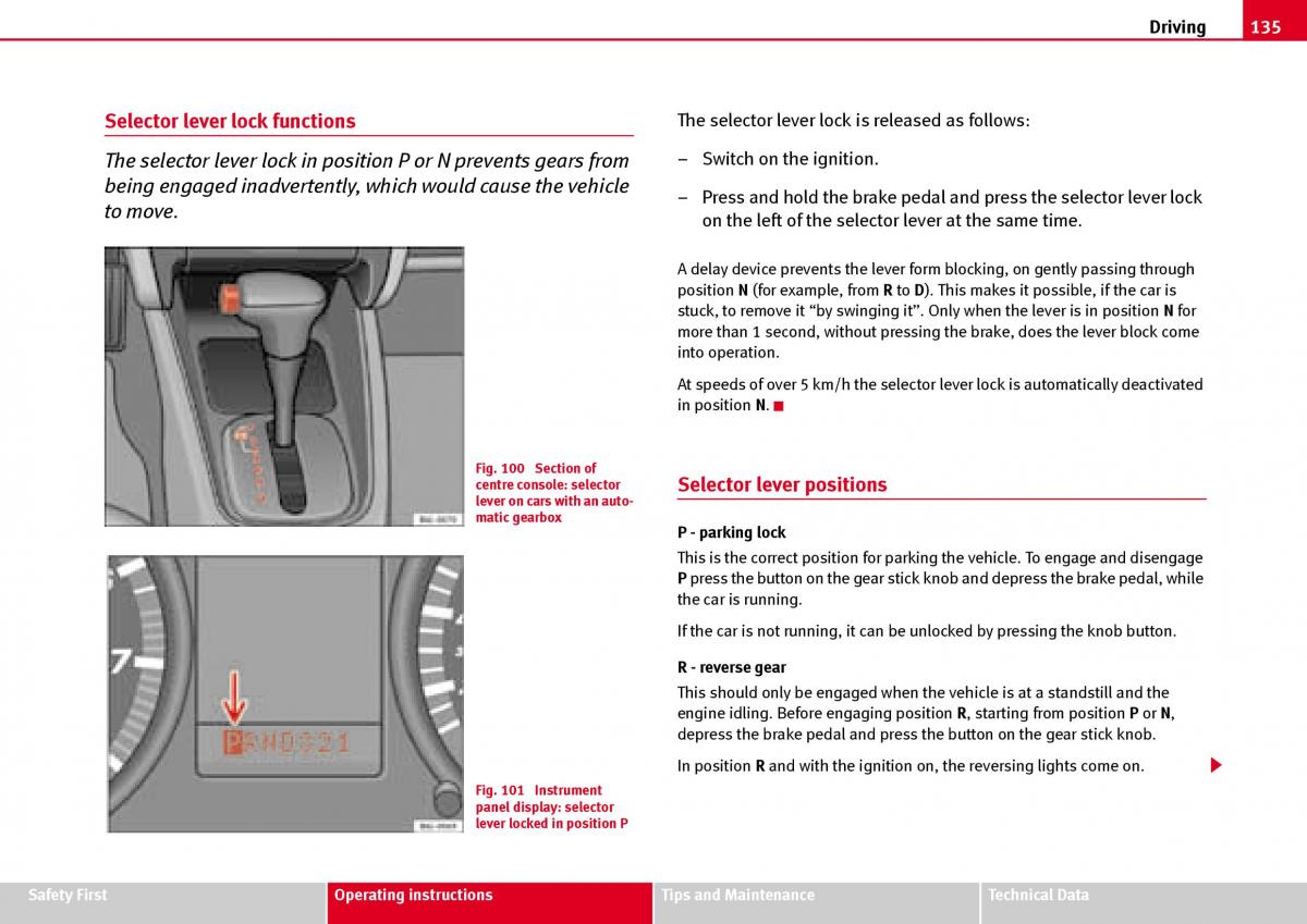 Seat Ibiza III 3 owners manual / page 137