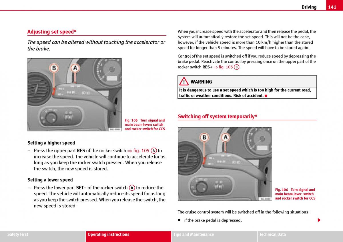 Seat Ibiza III 3 owners manual / page 143