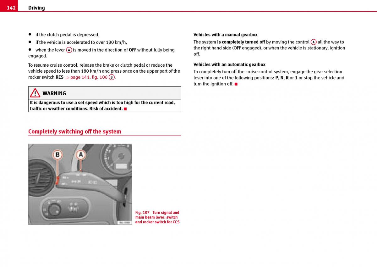 Seat Ibiza III 3 owners manual / page 144