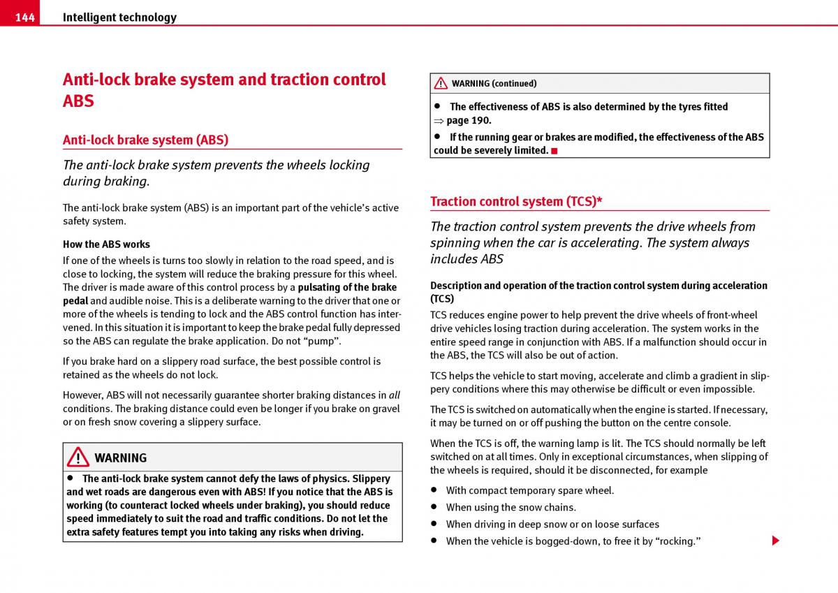 Seat Ibiza III 3 owners manual / page 146