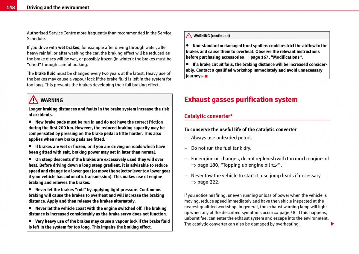 Seat Ibiza III 3 owners manual / page 150