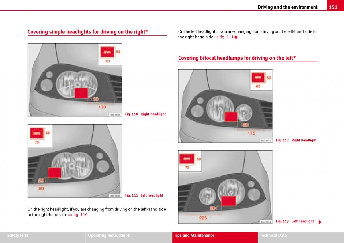 Seat Ibiza III 3 owners manual / page 153