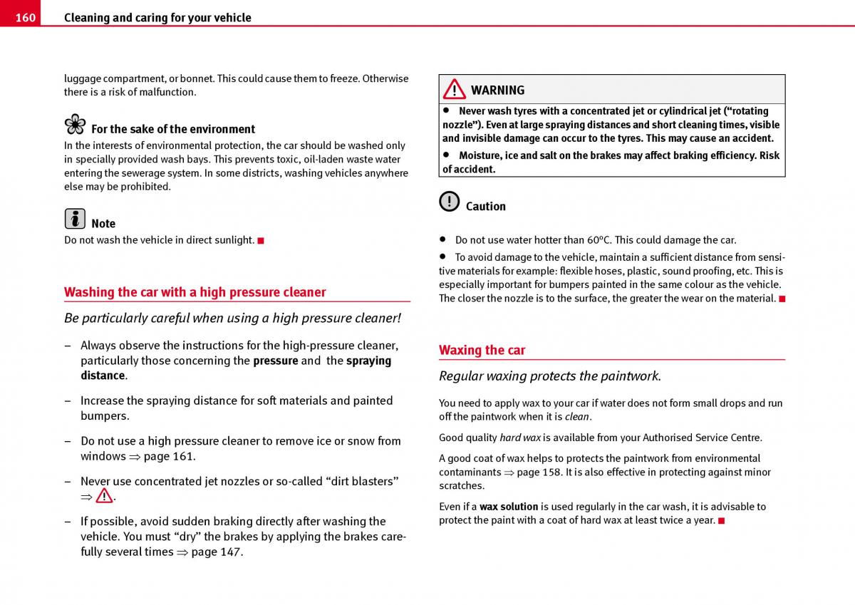 Seat Ibiza III 3 owners manual / page 162