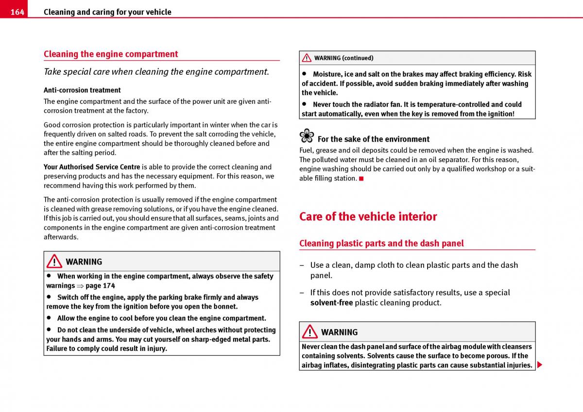 Seat Ibiza III 3 owners manual / page 166