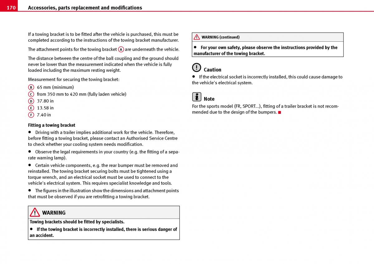 Seat Ibiza III 3 owners manual / page 172