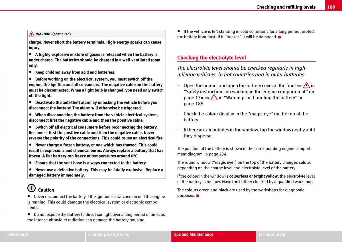 Seat Ibiza III 3 owners manual / page 191