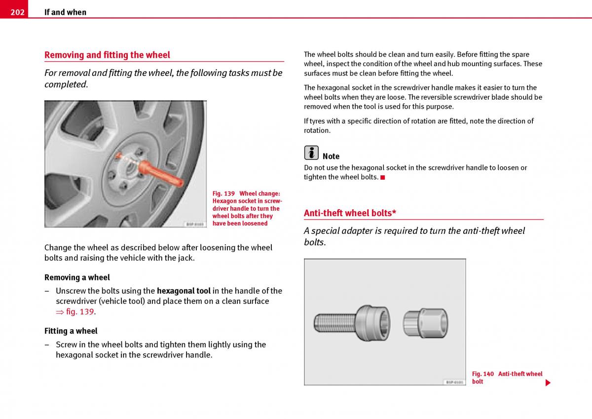 Seat Ibiza III 3 owners manual / page 204