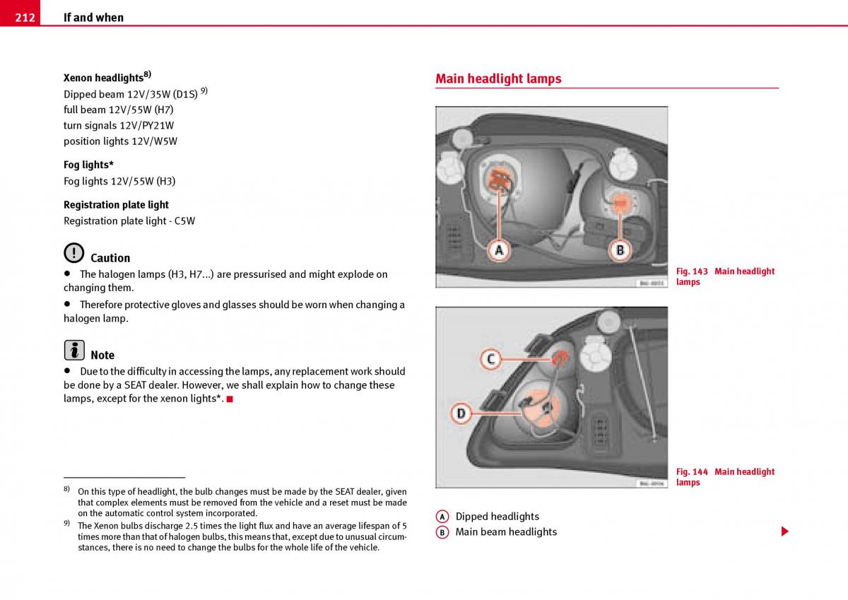 Seat Ibiza III 3 owners manual / page 214