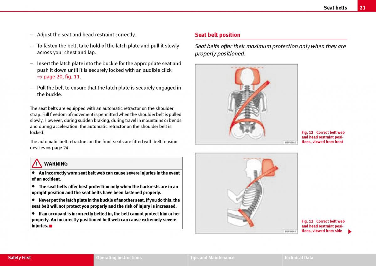 Seat Ibiza III 3 owners manual / page 23