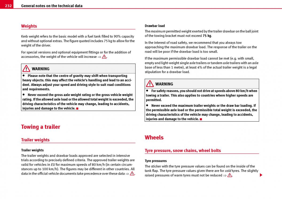 Seat Ibiza III 3 owners manual / page 234