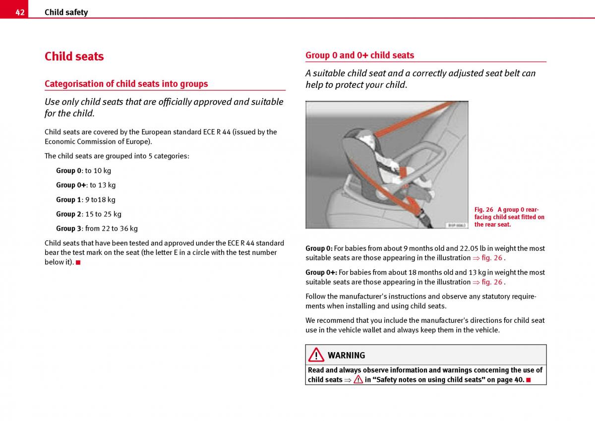 Seat Ibiza III 3 owners manual / page 44