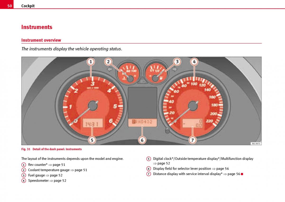 Seat Ibiza III 3 owners manual / page 52