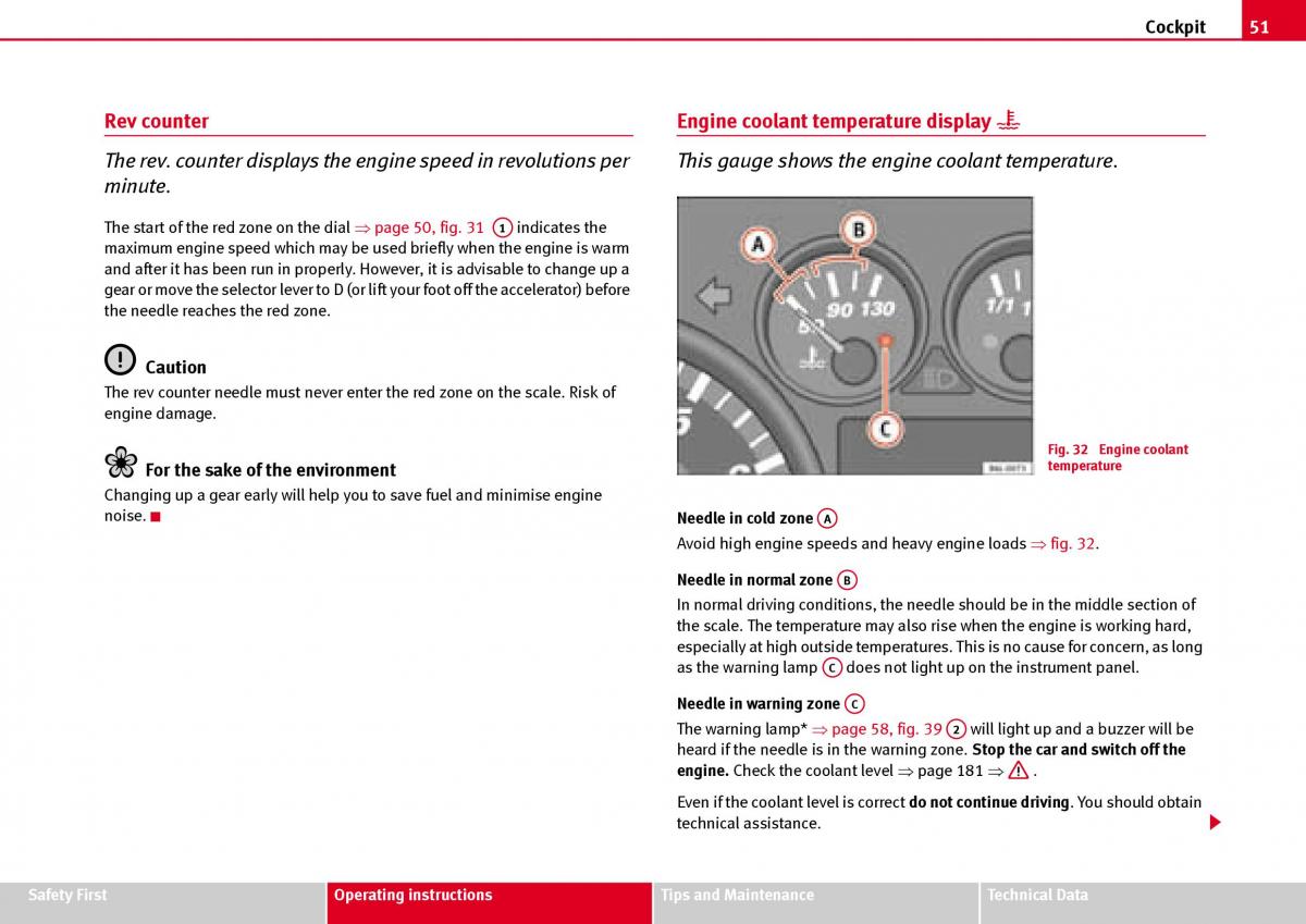 Seat Ibiza III 3 owners manual / page 53