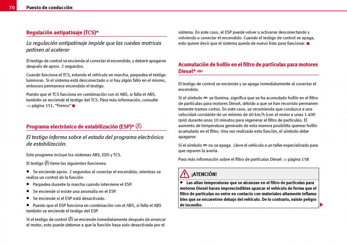 Seat Ibiza III 3 manual del propietario / page 72