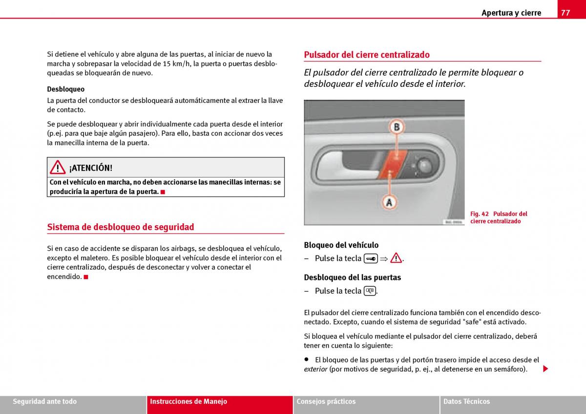 Seat Ibiza III 3 manual del propietario / page 79