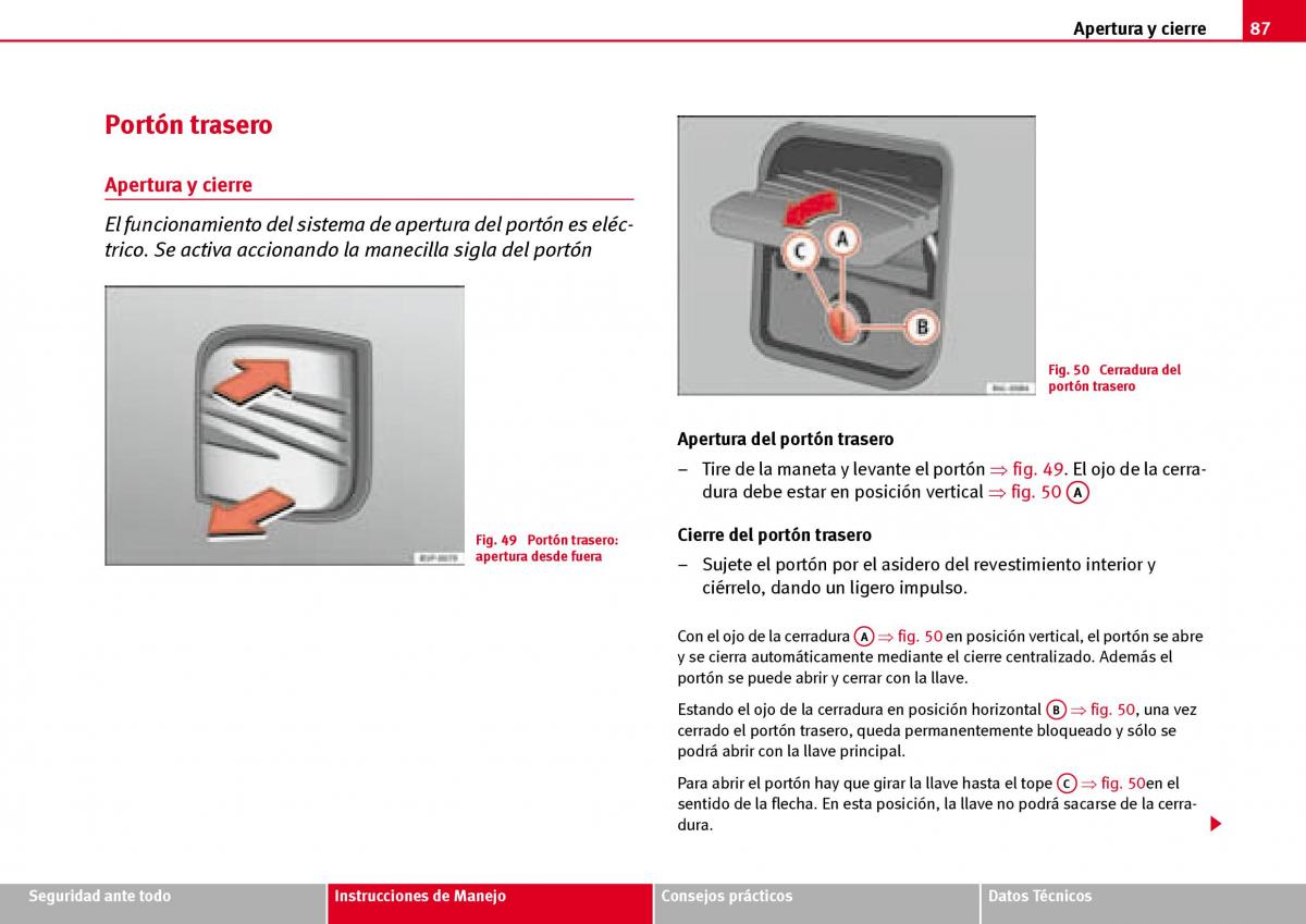 Seat Ibiza III 3 manual del propietario / page 89