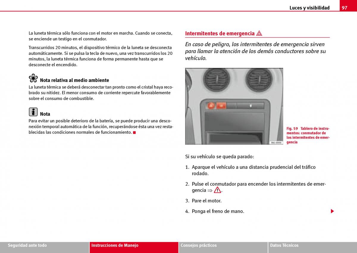 Seat Ibiza III 3 manual del propietario / page 99