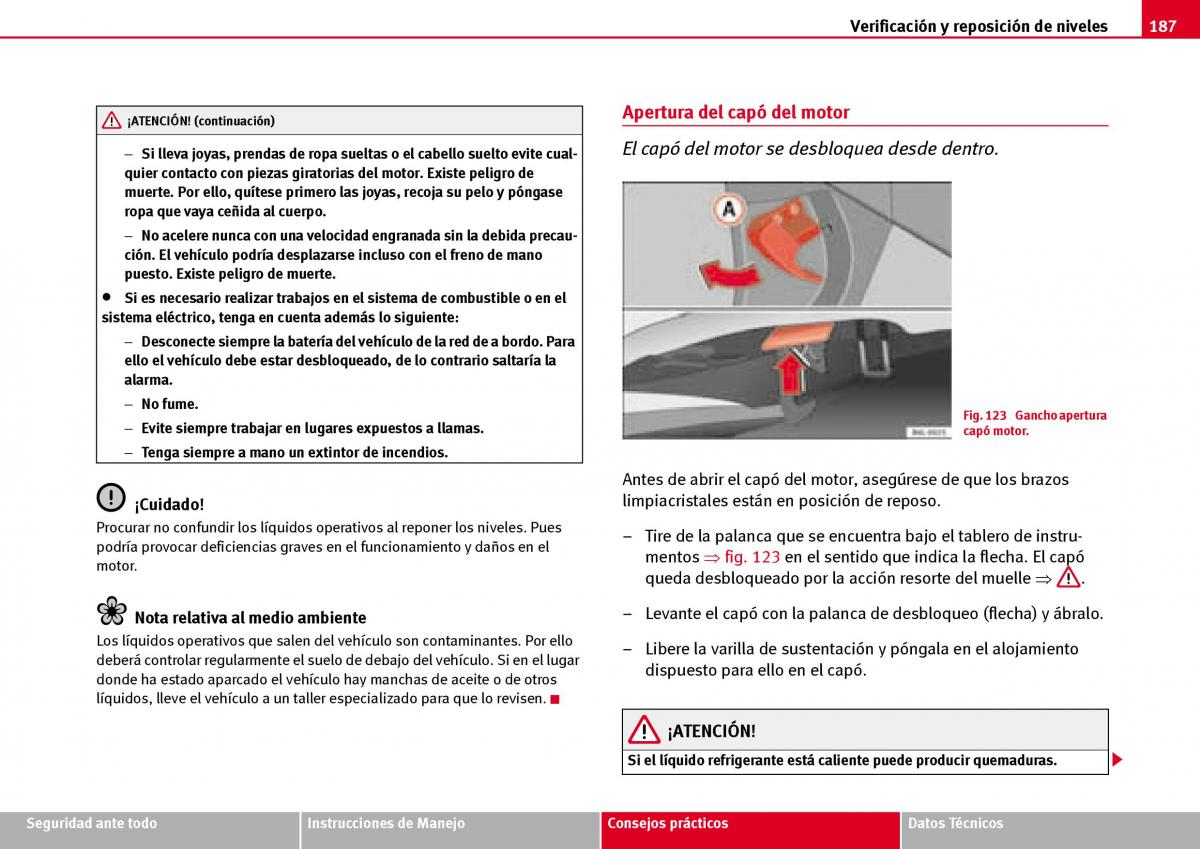 Seat Ibiza III 3 manual del propietario / page 189